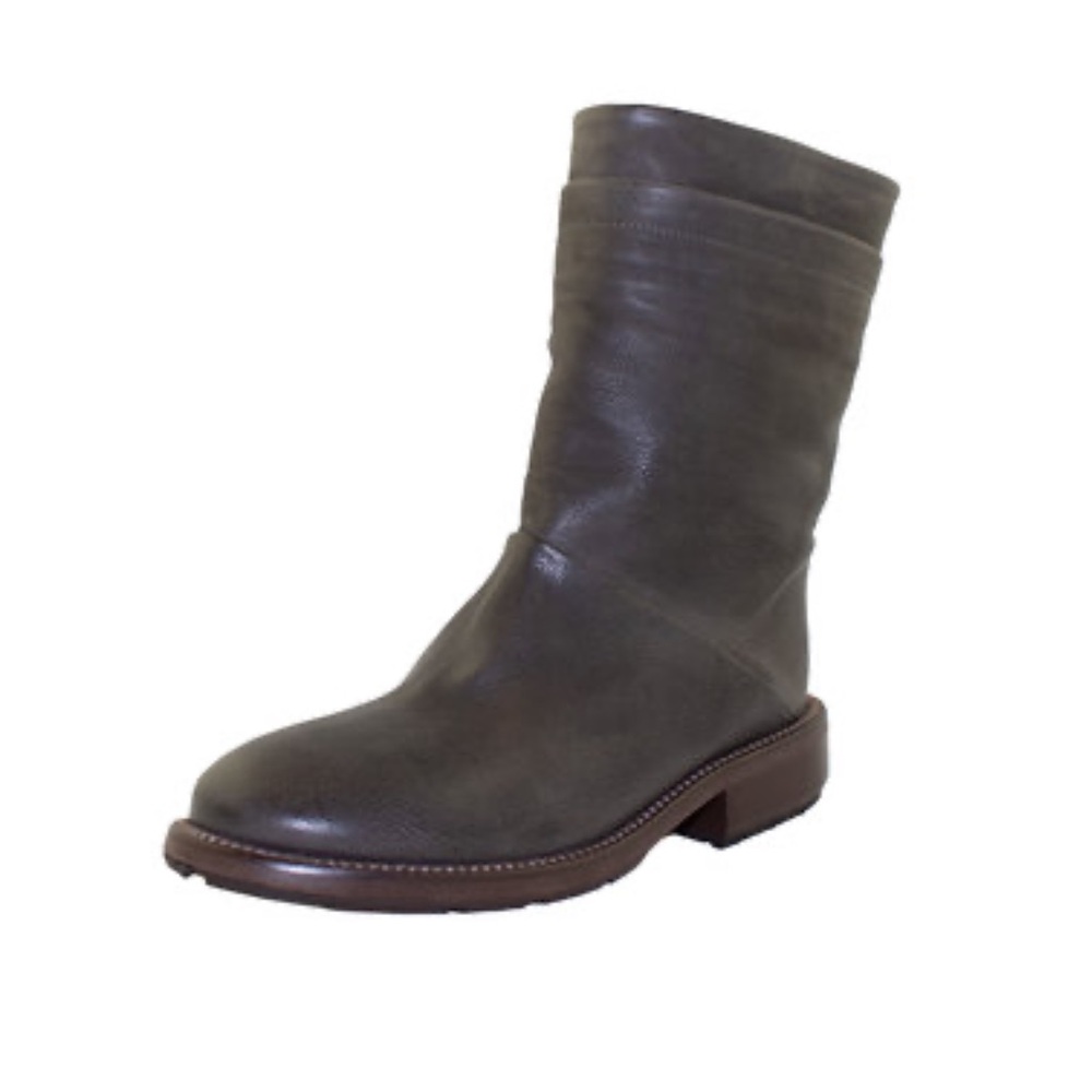 P. Monjo Leather Lux Asfalto Mid Calf Boots 41/11